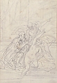 Susanna and the Elders (recto); Architectural design and other scribbles (verso), Giovanni Battista Pittoni (Italian, Venice 1687–1767 Venice), Red and black chalks